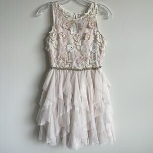 Rare Editions Lace Sequins Tulle Formal Dress Dance Bridal Flower Girl Gown 16